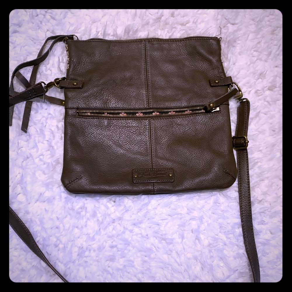 Brown leather crossbody bag Lucky Brand